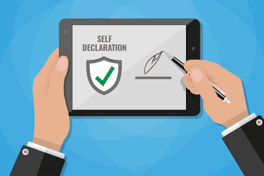 Sample self declaration form